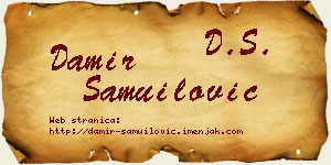 Damir Samuilović vizit kartica